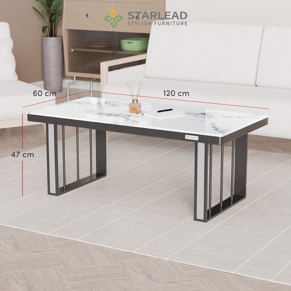 STARLEAD Meja Tamu Marble Stone - Albaster Micro White - Image 3