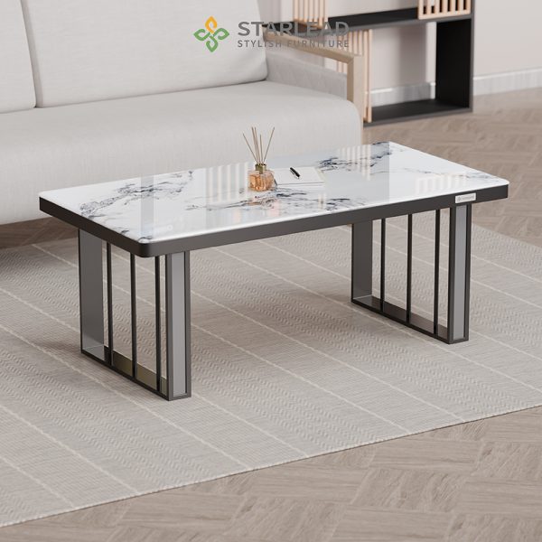 STARLEAD Meja Tamu Marble Stone - Albaster Micro White - Image 2