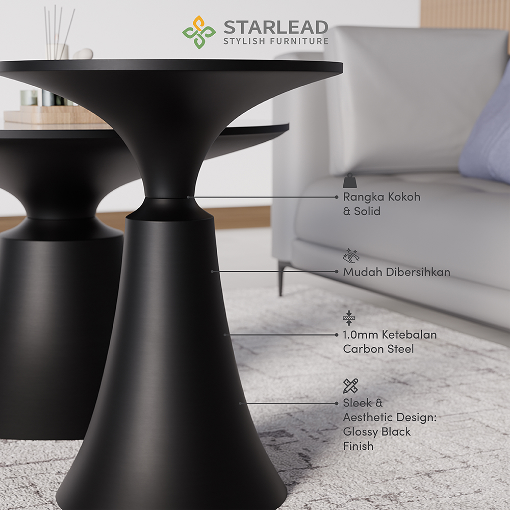 STARLEAD Meja Tamu Sintered Stone - Patek White