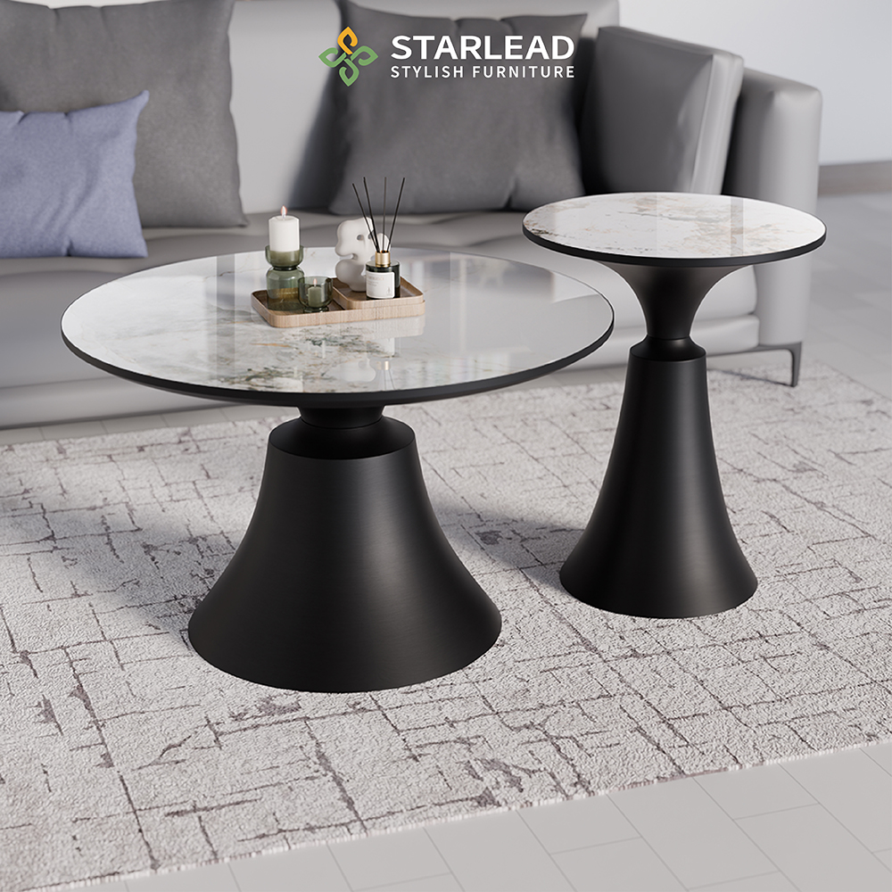STARLEAD Meja Tamu Sintered Stone - Patek White