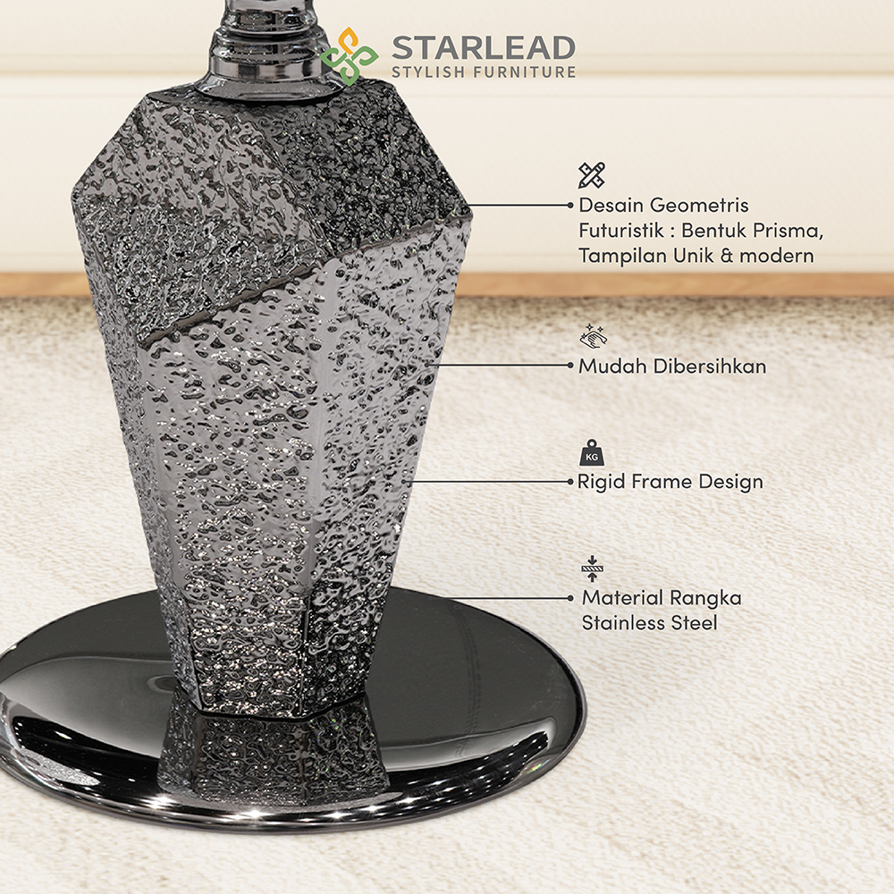 STARLEAD Meja Tamu Textured Glass - Evoque