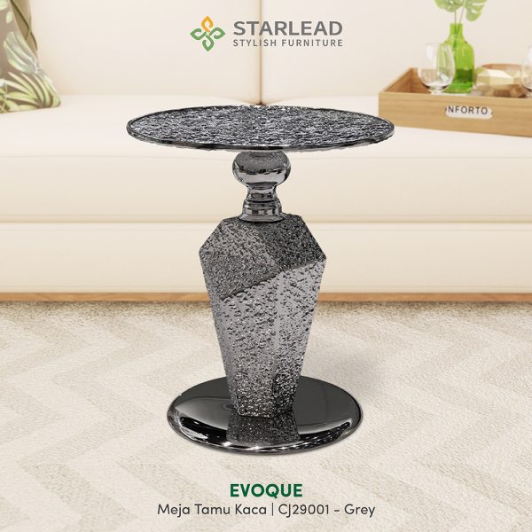 STARLEAD Meja Tamu Textured Glass - Evoque - Image 2