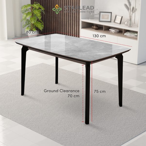 STARLEAD Meja Makan Sintered Stone – Carrara White & Calacatta Grey - Image 3
