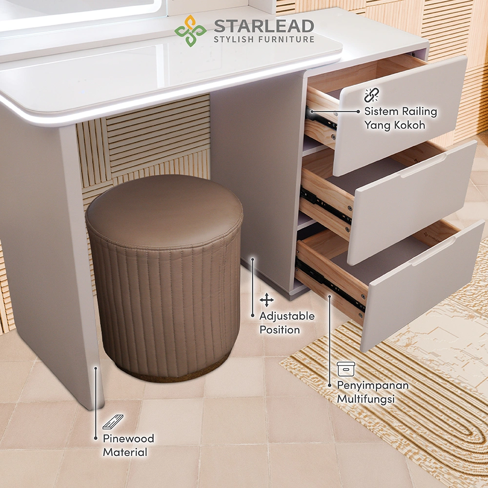 STARLEAD Meja Rias – Allure White