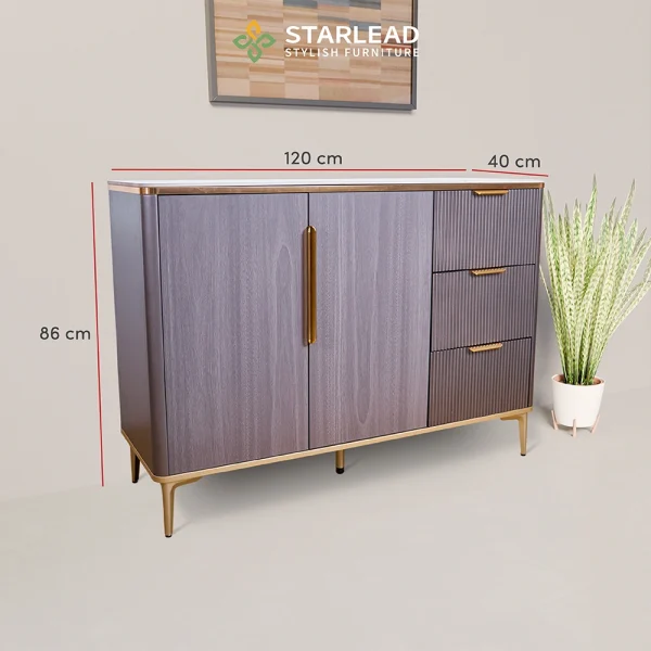 STARLEAD Rak Kabinet Serbaguna Sintered Stone - Atlantic Grey - Image 5