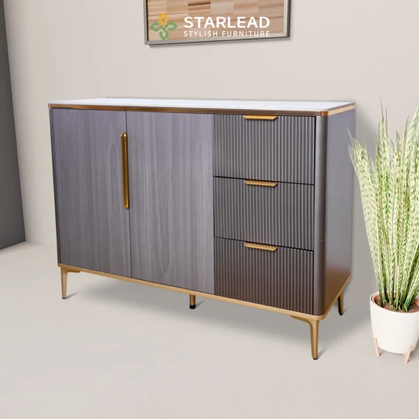 STARLEAD Rak Kabinet Serbaguna Sintered Stone - Atlantic Grey - Image 6