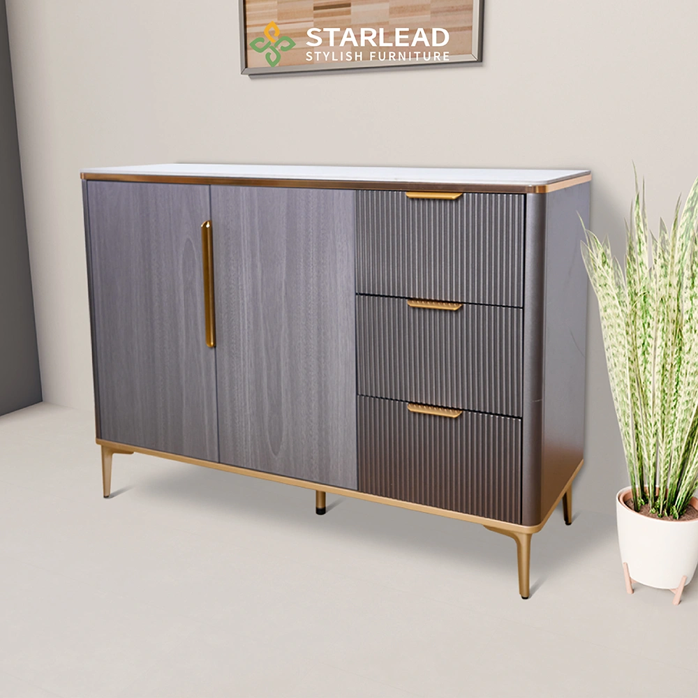 STARLEAD Rak Kabinet Serbaguna Sintered Stone - Atlantic Grey