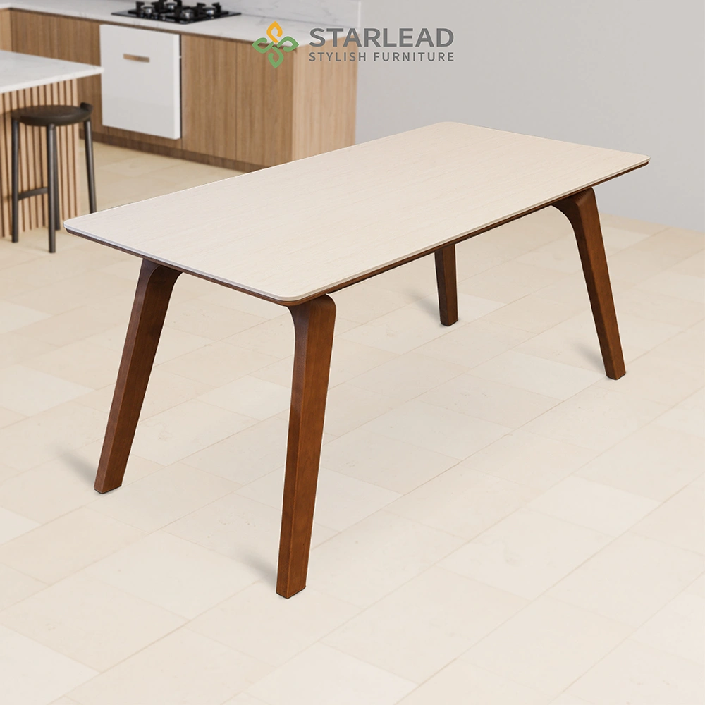 STARLEAD Meja Makan Sintered Stone – Travertine White