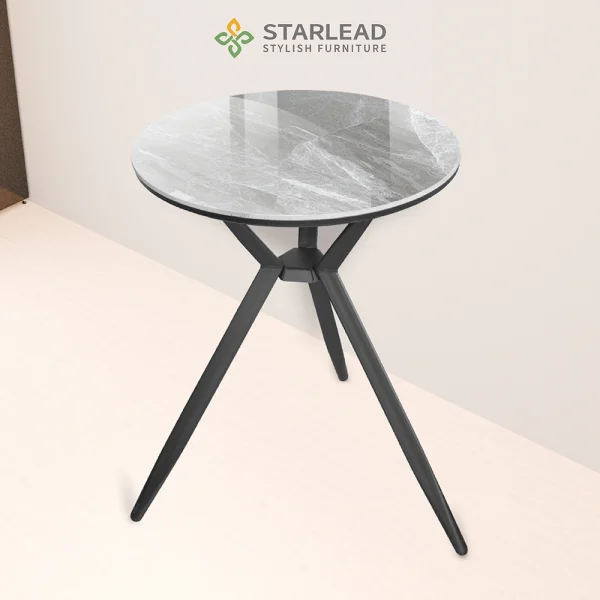 STARLEAD Meja Makan Sintered Stone – Axis 60 Snow White & Ermine Grey - Image 7