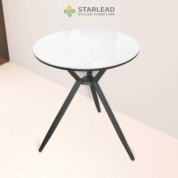 STARLEAD Meja Makan Sintered Stone – Axis 80 Snow White & Ermine Grey - Image 7