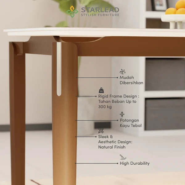 STARLEAD Meja Makan Sintered Stone – Morren - Image 5