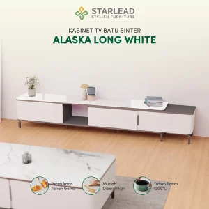 STARLEAD Meja TV Sintered Stone - Alaska Long White