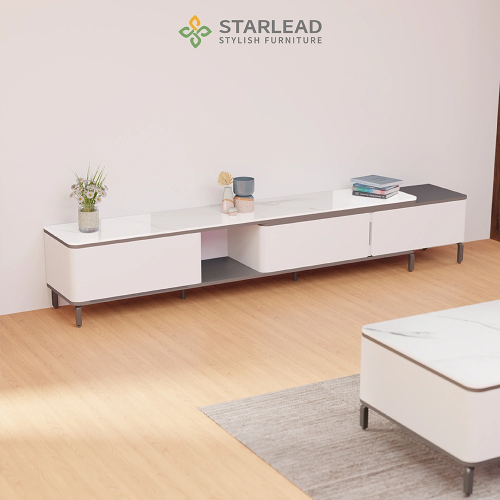 STARLEAD Meja TV Sintered Stone - Alaska Long White