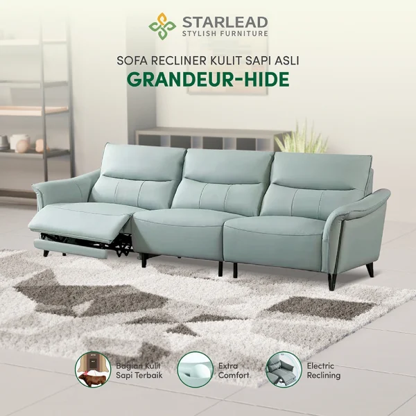 STARLEAD Recliner Sofa - Grandeur-Hide - Image 1