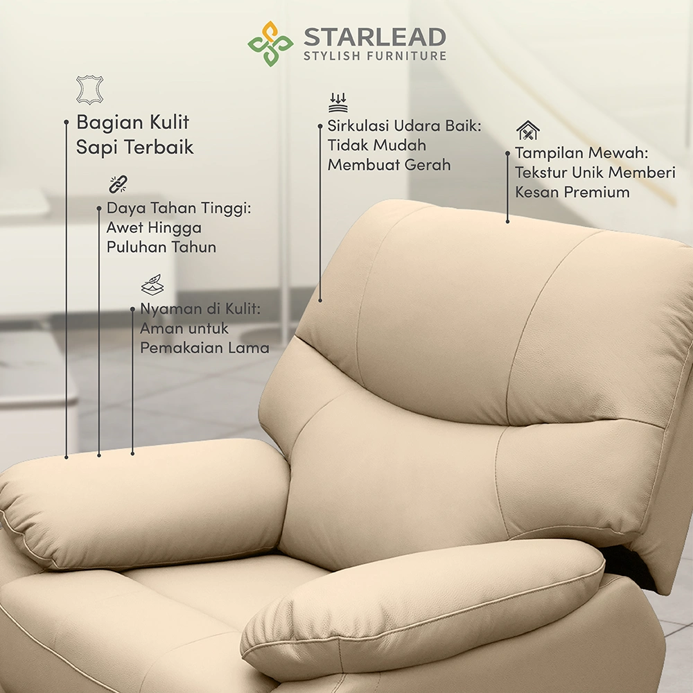 STARLEAD Recliner Sofa - Aristocrat-Hide