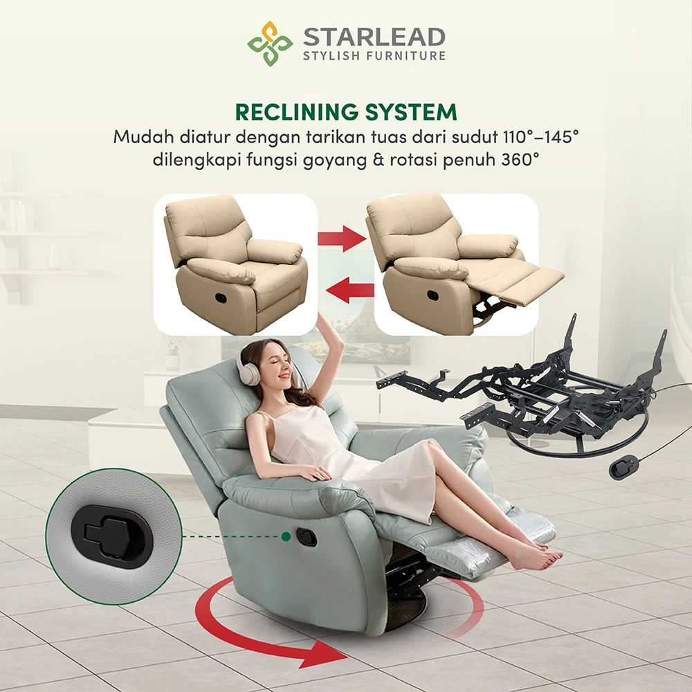 STARLEAD Recliner Sofa - Aristocrat-Hide