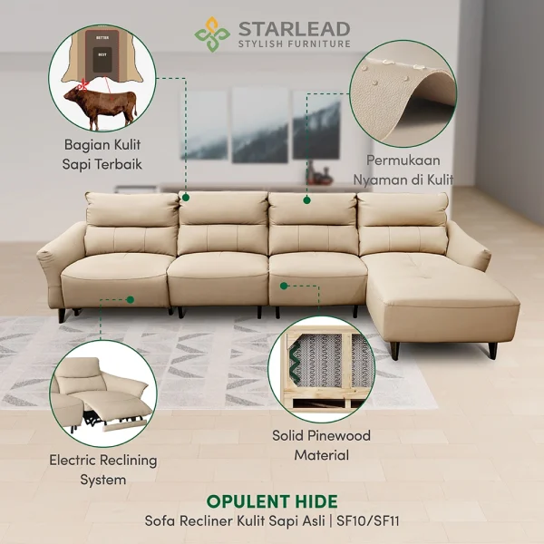 STARLEAD Recliner Sofa - Opulent-Hide - Image 2