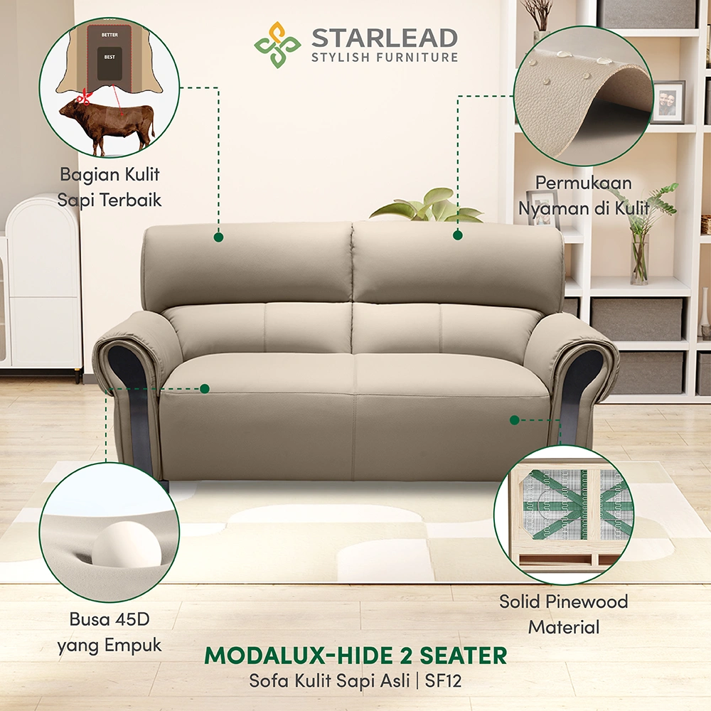 STARLEAD Sofa - Modalux 2 Seater