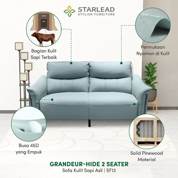 STARLEAD Sofa - Grandeur 2 Seater - Image 2