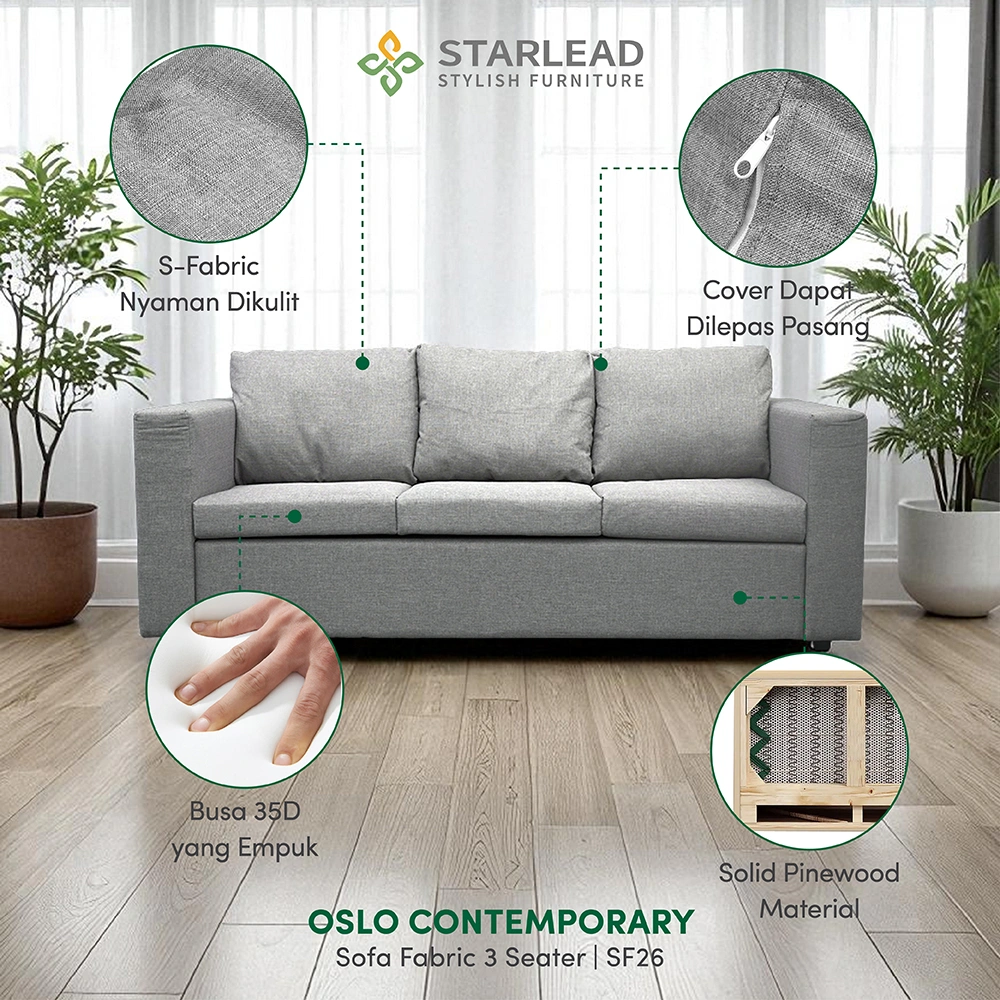 STARLEAD Sofa Fabric - Oslo Contemporary