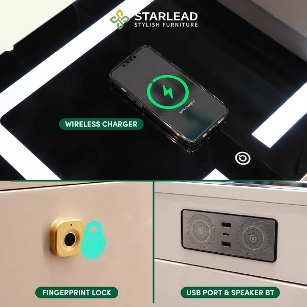STARLEAD Meja Rias Sintered Stone – Modern Champagne Grey - Image 5
