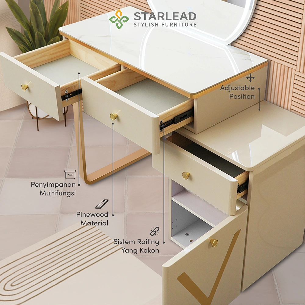 STARLEAD Meja Rias Sintered Stone – Enchante Vanity