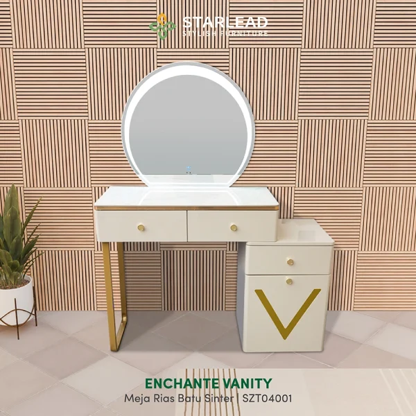 STARLEAD Meja Rias Sintered Stone – Enchante Vanity - Image 1