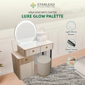 STARLEAD Meja Rias Sintered Stone – Luxe Glow Palette