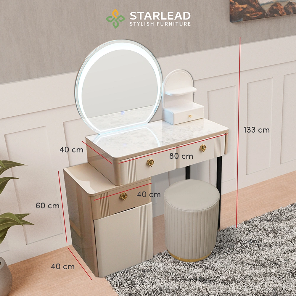 STARLEAD Meja Rias Sintered Stone – Luxe Glow Palette