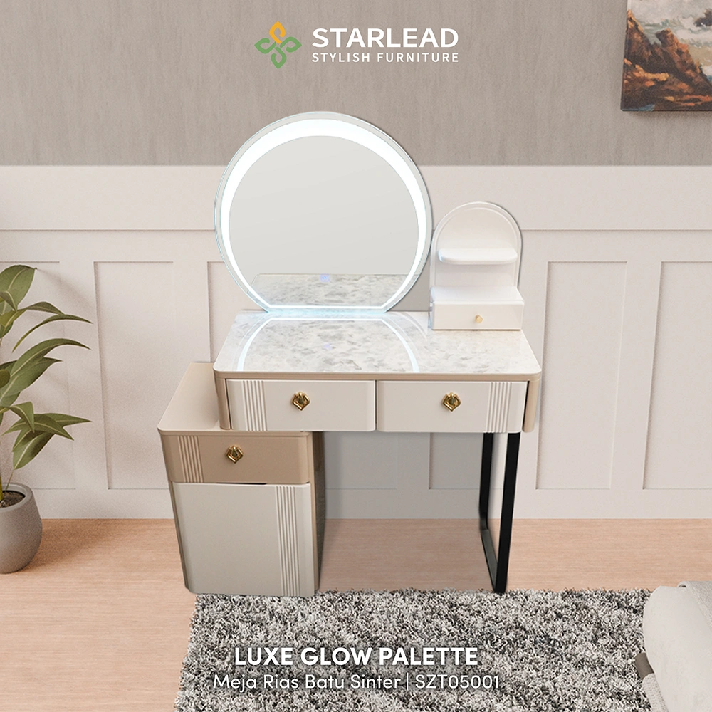 STARLEAD Meja Rias Sintered Stone – Luxe Glow Palette