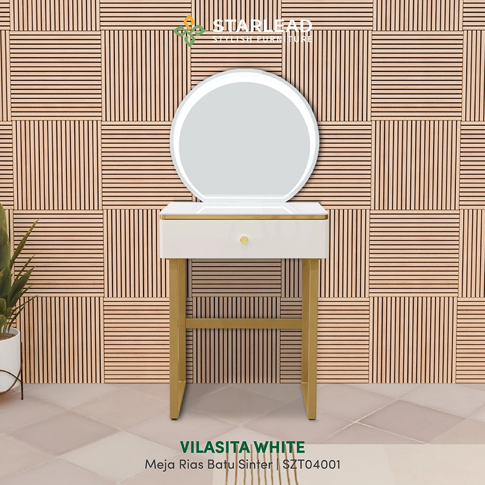 STARLEAD Meja Rias Sintered Stone – Vilasita White