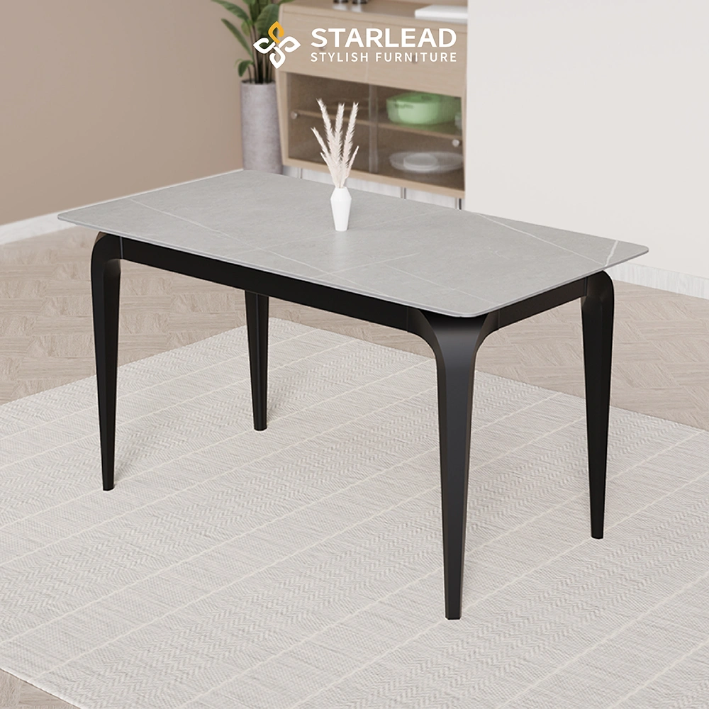 STARLEAD Meja Makan Sintered Stone – Arcton Grey