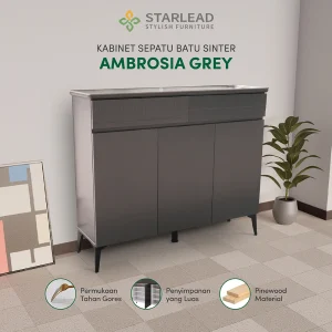 STARLEAD Rak Kabinet Sepatu Sintered Stone - Ambrosia Grey