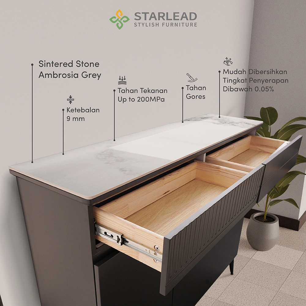STARLEAD Rak Kabinet Sepatu Sintered Stone - Ambrosia Grey
