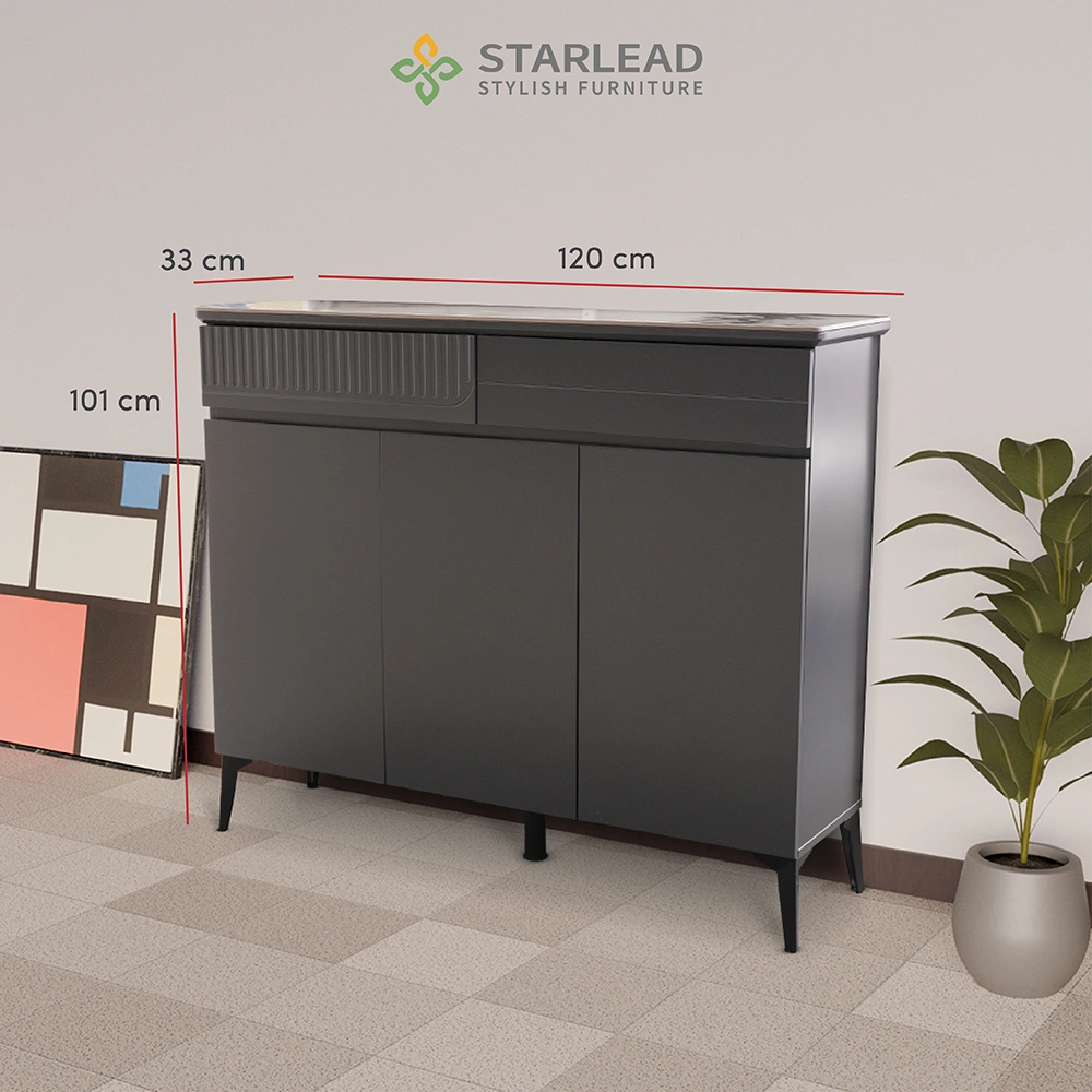 STARLEAD Rak Kabinet Sepatu Sintered Stone - Ambrosia Grey