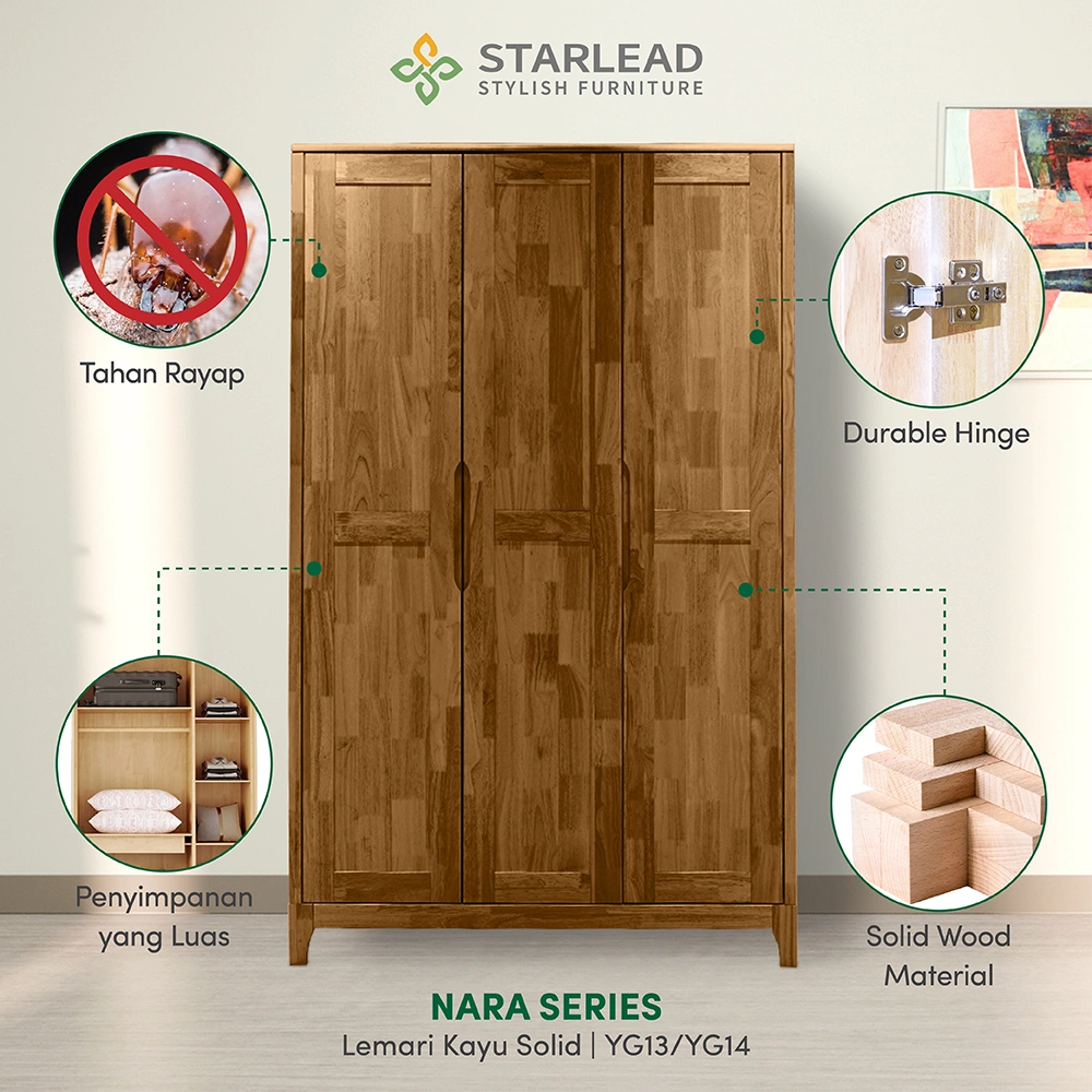 STARLEAD Lemari Baju - Nara 3D