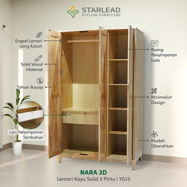 STARLEAD Lemari Baju - Nara 3D - Image 3