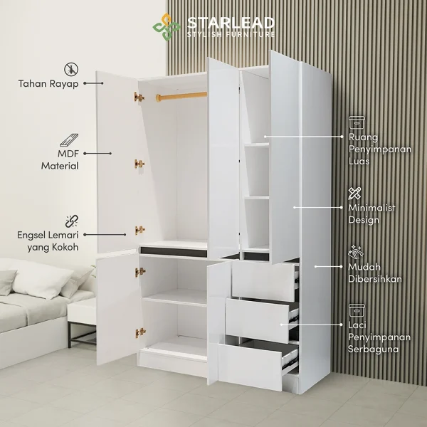 STARLEAD Lemari Baju - Moda Series - Image 4