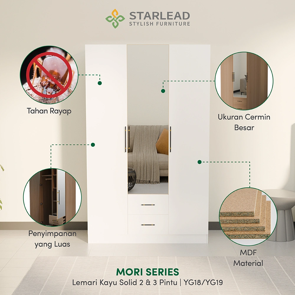 STARLEAD Lemari Baju - Mori 3D