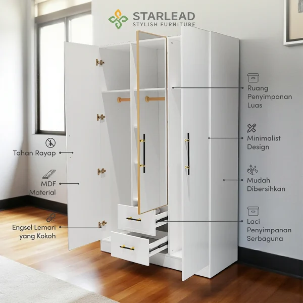 STARLEAD Lemari Baju - Mori 3D - Image 3