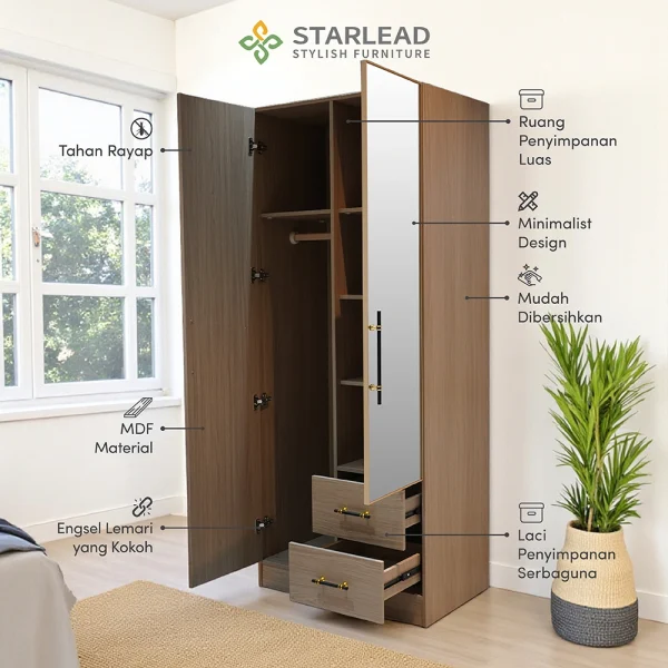 STARLEAD Lemari Baju - Mori 2D - Image 2