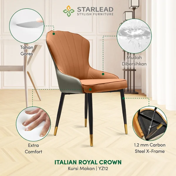 STARLEAD Kursi Makan - Italian Royal Crown - Image 2