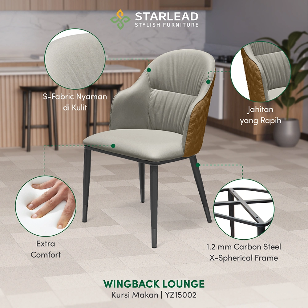 STARLEAD Kursi Makan - Wingback Lounge