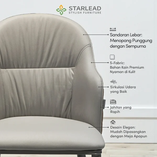 STARLEAD Kursi Makan - Wingback Lounge - Image 4