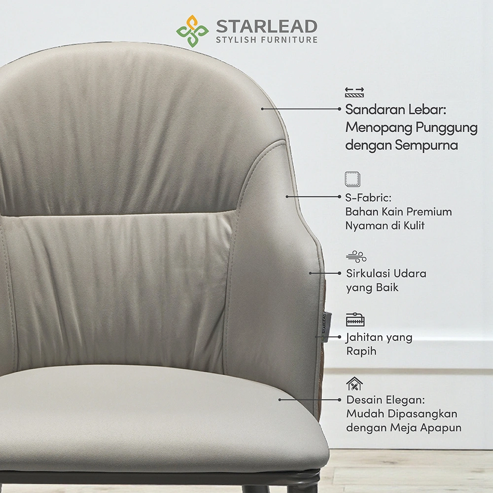 STARLEAD Kursi Makan - Wingback Lounge