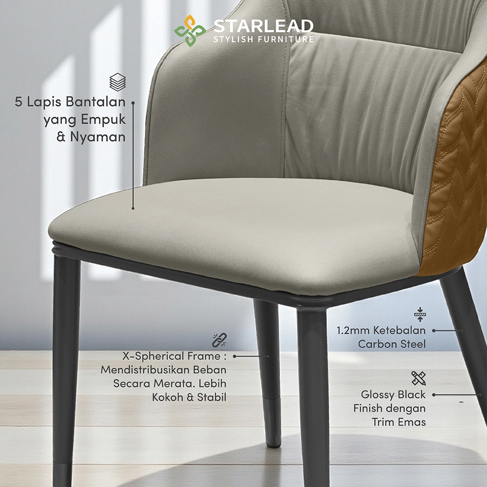 STARLEAD Kursi Makan - Wingback Lounge