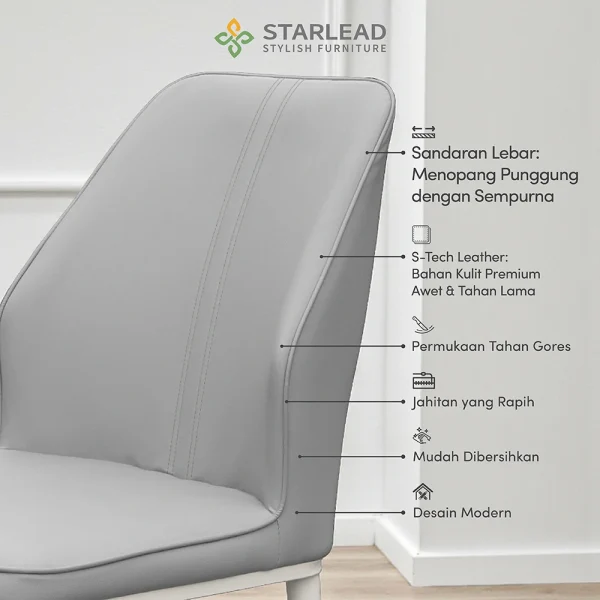 STARLEAD Kursi Makan - Vapid Minimalis - Image 3