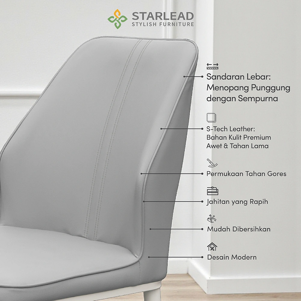 STARLEAD Kursi Makan - Vapid Minimalis