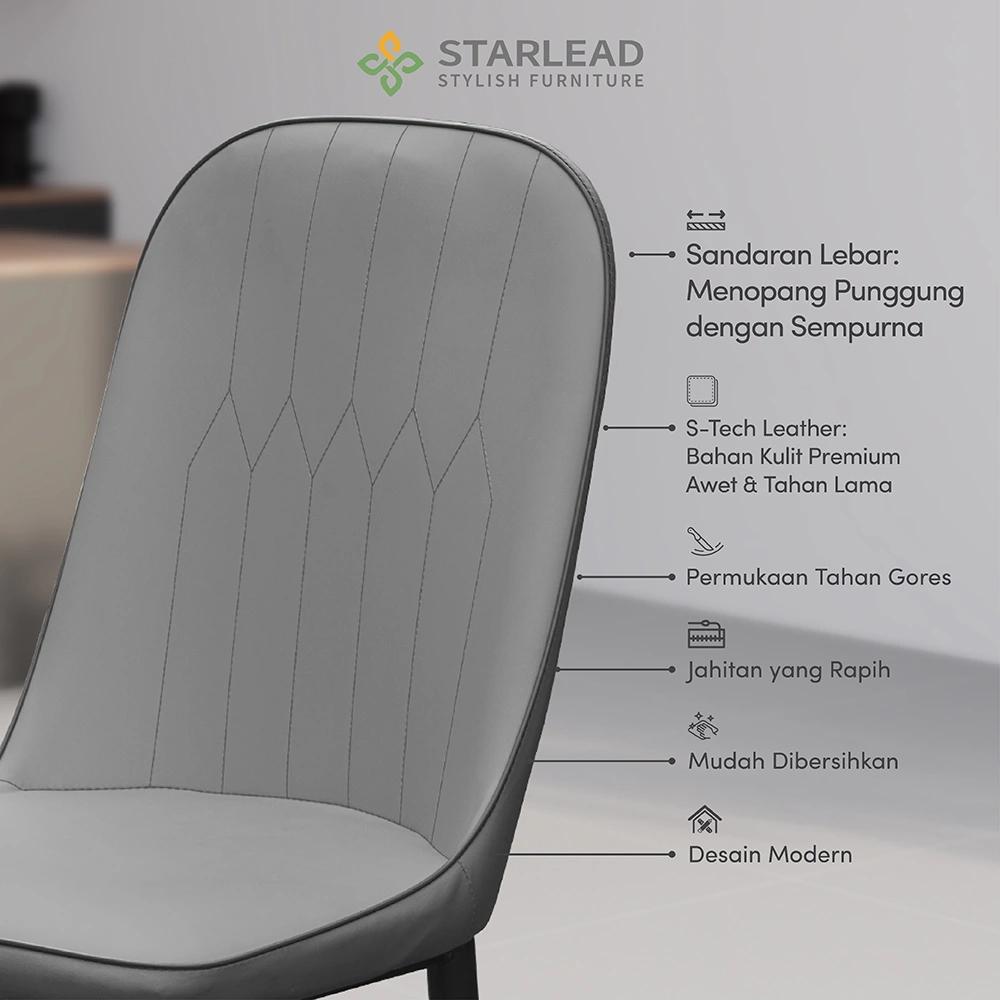 STARLEAD Kursi Makan - Modern Minimalis