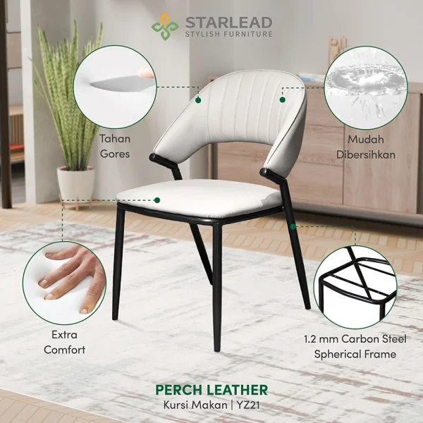 STARLEAD Kursi Makan - Perch Leather - Image 2